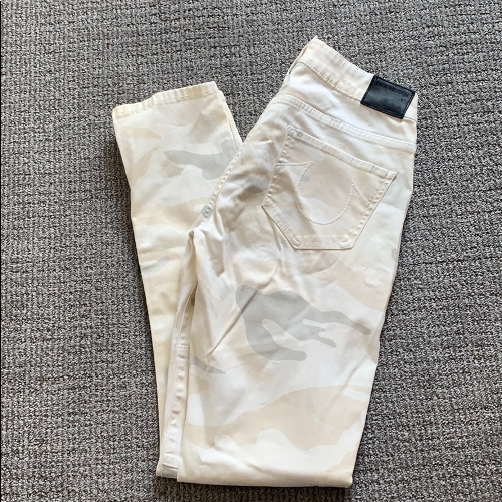 True Religion High Rise Camo moto pant